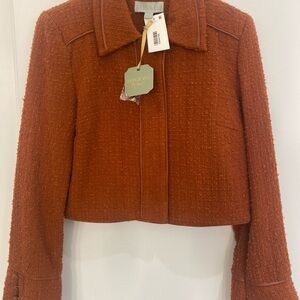 Ryegrass Women's Cropped Boucle Jacket Coat